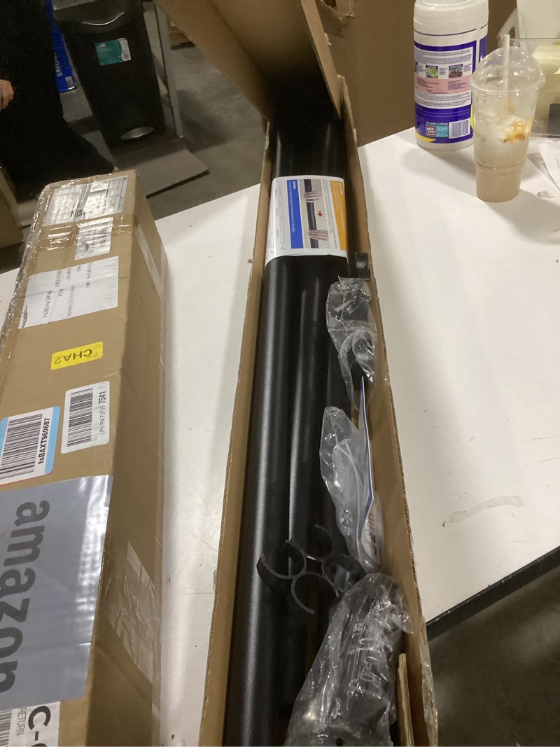Condition photo showing As Is for H.VERSAILTEX Linen Blackout Curtains 108 Inches Long 100% Blackout Thermal Insulated Textured Linen Look Curtain Draperies Anti-Rust Grommet, Energy Saving with White Liner, 2 Panels, Black Black 52"W x 108"L (Pack of 2)