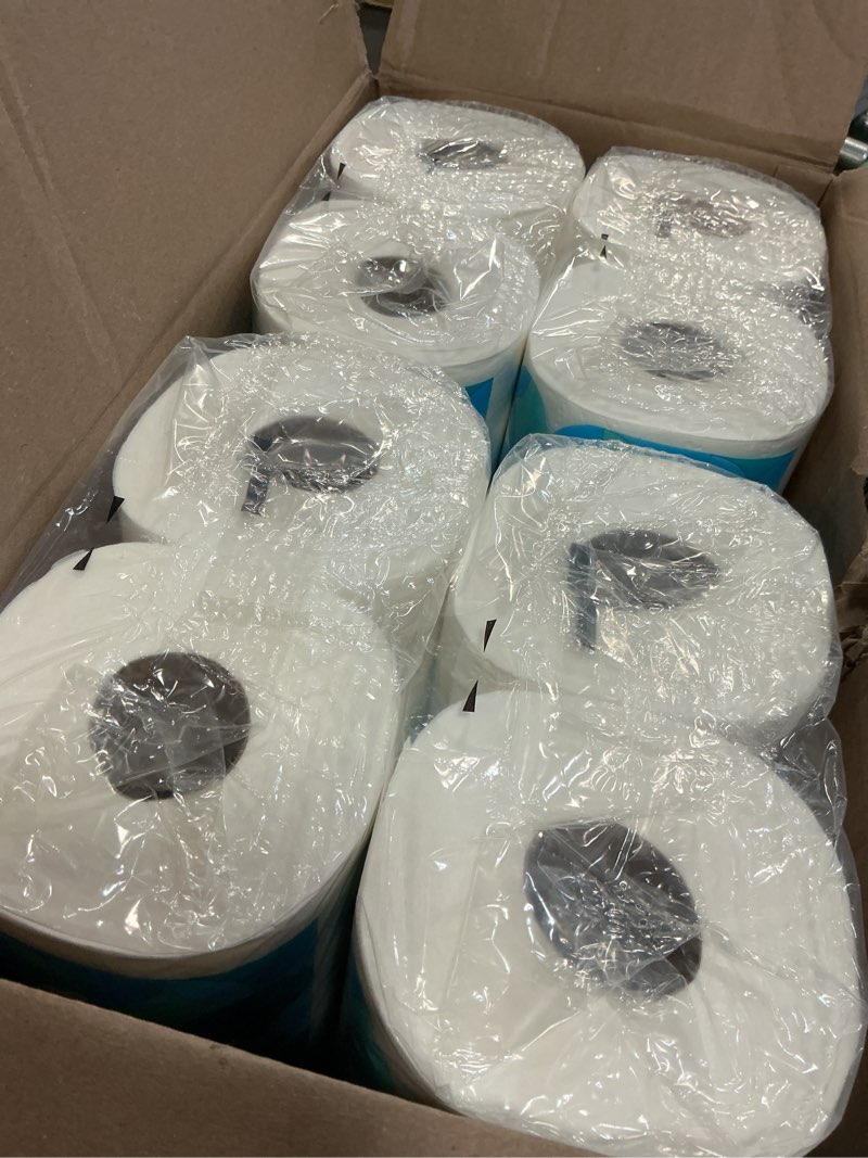 Condition photo showing New/Like New for amazon brand - presto! 2-ply ultra-soft toilet paper, 24 family mega rolls = 120 regular rolls, 6 count (pack of 4), unscented 313 sheet (pack of 24)