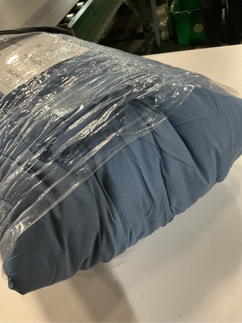 Condition photo showing Good Condition for Litanika Comforter Set, Lightweight Solid Bedding Comforter Set, Fluffy Down Alternative Bed Set, Ocean Blue, King Ocean Blue King