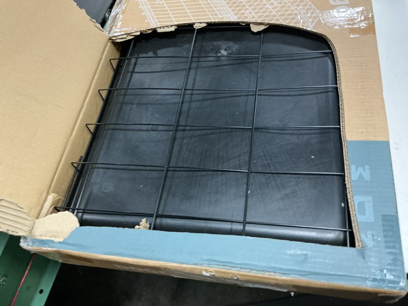 Condition photo showing Good Condition for Sweetcrispy 30 Inch Single Door Dog Crate, Metal Pet Kennel with Secure Lock, Foldable Design, Removable Tray for Easy Cleaning, Portable Puppy Cage for Small Dogs, Ideal for Training & Travel Single Door 30.3"L x 16.5"W x 19.5"H