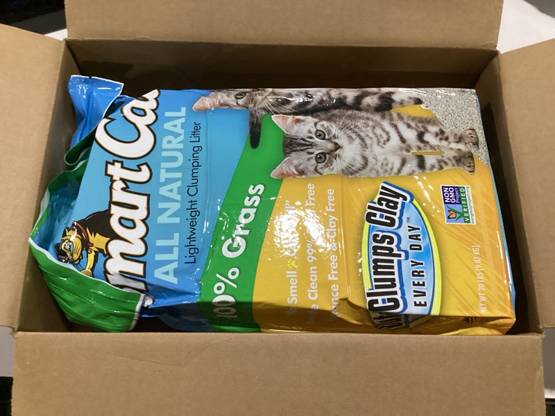 Condition photo showing New/Like New for smartcat all natural clumping cat litter, 20 pound (320oz 1 pack) - alternative to clay and pellet litter - chemical and 99% dust free - unscented and lightweight 20-pound
