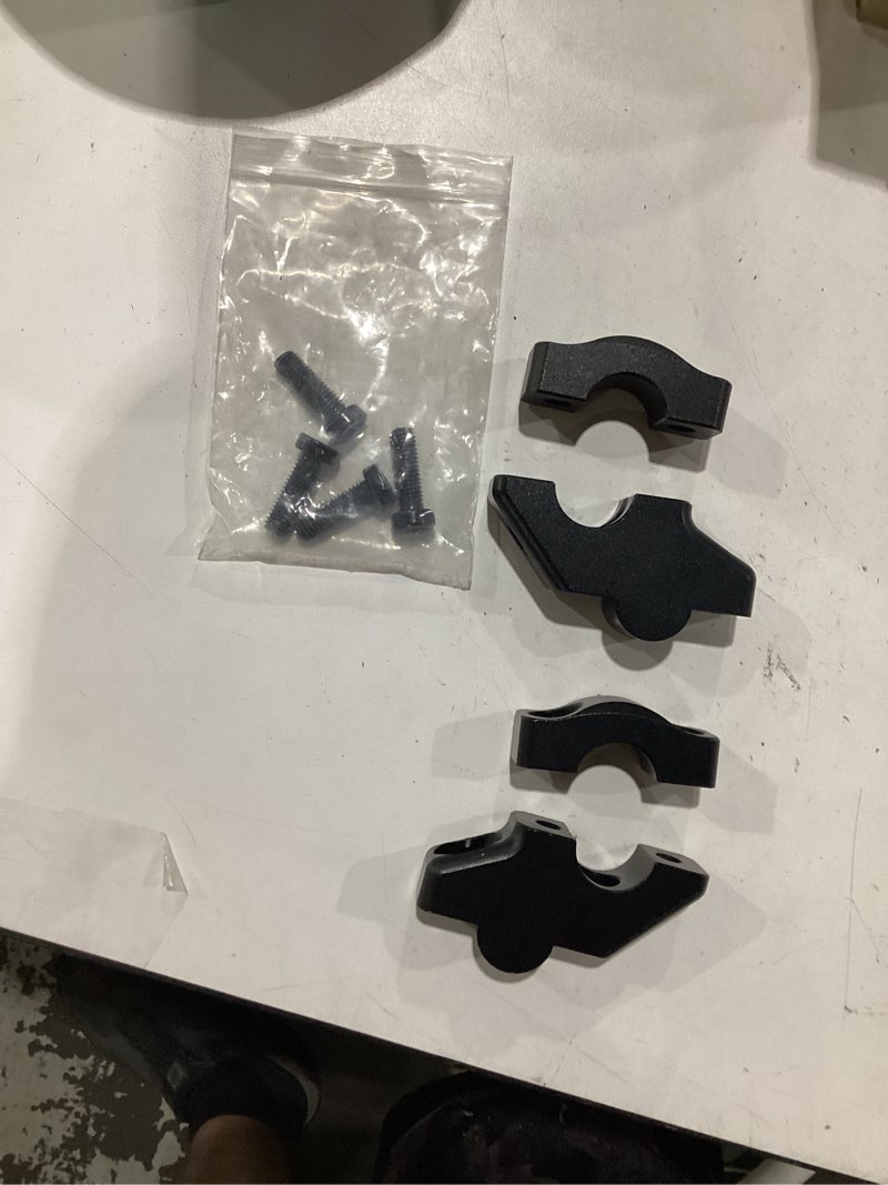 Condition photo showing New/Like New for 7/8'' 22mm motorcycle atv dirt bike handlebar risers with clamps, fit for grom msx125 / crf 250l, klr650, fz1 / fz8 / tw, drz 400/s/v-strom (black)