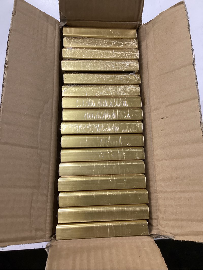 Condition photo showing New/Like New for 16 pcs 4 x 6 picture frames, gold modern simple designed photo frame for pictures with resin glass for wall mount tabletop display home office hotel decoration (gold)
