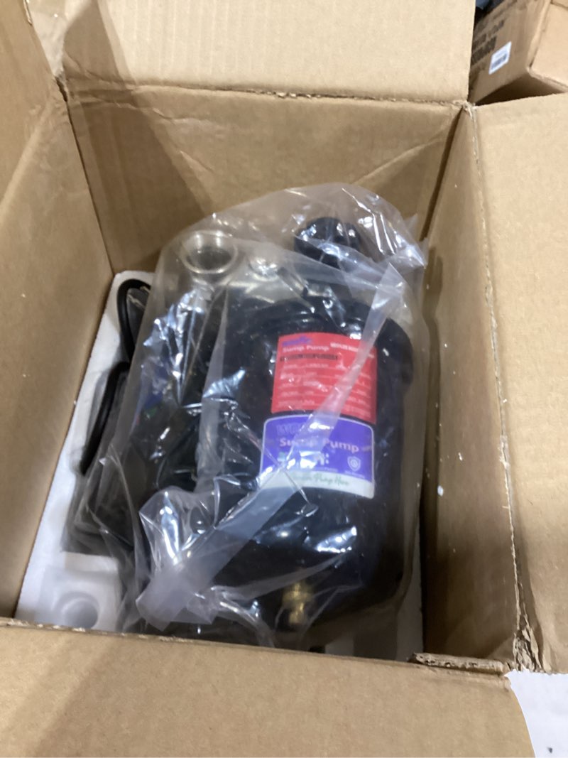 Condition photo showing As Is for weeflos 1.5hp automatic booster pump, 1600 gph water pump, 100ft max head, mechanical pressure switch, self-priming utility pump for shower, irrigation, basement, garden, pool (1.5hp/100ft)