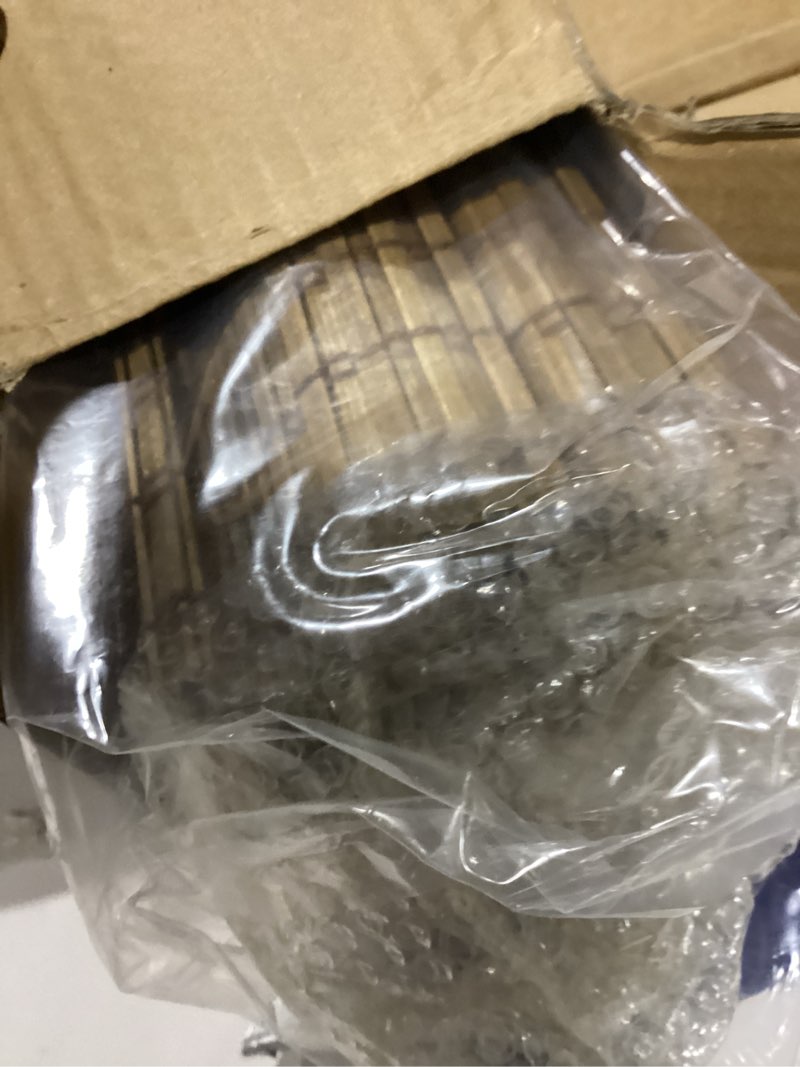 Condition photo showing New/Like New for Cordless Bamboo Roman Shades for Windows, Blinds Size (22.5" W ×48" H) Colour (Highfield Teak) Highfield Teak 22.5" W × 48" H