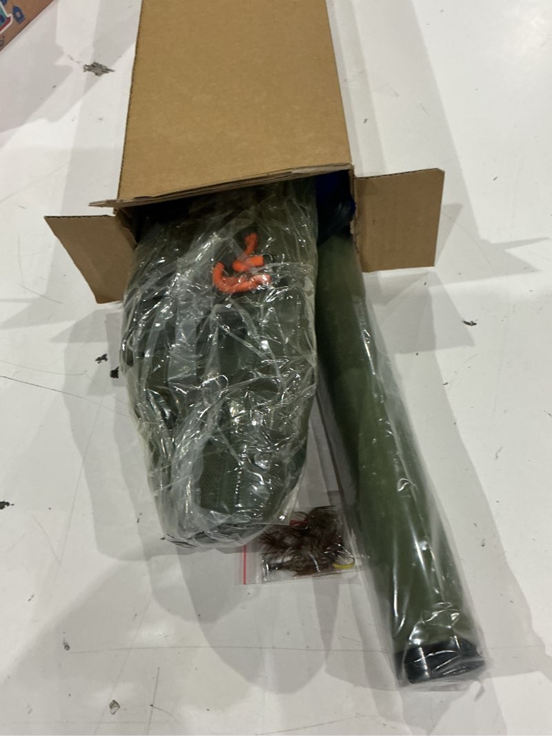 Condition photo showing As Is for qualyqualy tenkara fly rod combo beginner kit, tenkara fishing rod in 8.7ft/10.6ft/11.6ft 24t fly fishing kit with telescopic fly rod flies tippet and fishing chest bag m-green chest pack 10.6ft rod kit