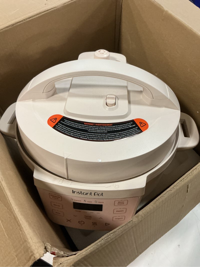 Condition photo showing Good Condition for Instant Pot 4QT RIO Mini 7-in-1 Multi-Cooker, Pressure Cooker, Slow cook, Sauté, Steam, Rice Maker, Yogurt, & Warmer, Rosewater, 4 Quarts Rosewater 4 Quarts