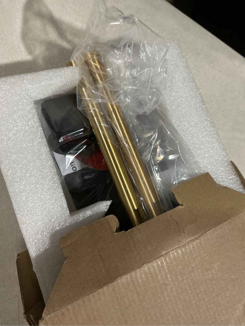 Condition photo showing As Is for SUNHLEXY Battery Operated Wall Sconces Set of Two Wireless Rechargeable Light with Remote - Gold Black Wall Lamp Dimmable Modern Sconces Home Decor for Bedroom Living Room Hallway Timing 23.6 Inch Gold-Square 23.6inch