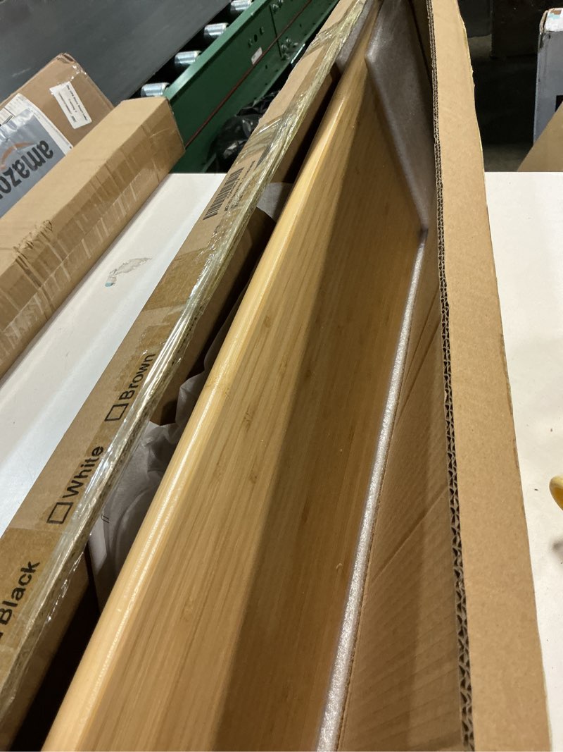 Condition photo showing Good Condition for bamboo monitor stand riser with acrylic legs for desk, 31.5 inches desktop shelf supports for pc computer monitor, laptops, printer, speakers (natural)