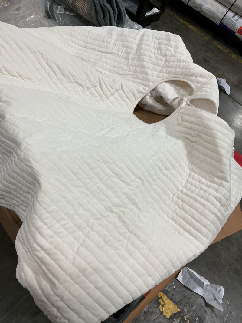 Condition photo showing As Is for solid color faux fur tree skirt