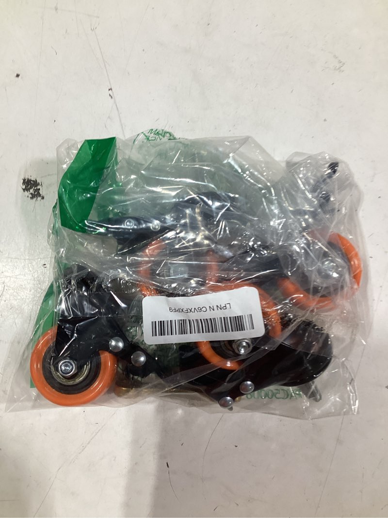 Condition photo showing As Is for caster wheels heavy duty 2 inch stem caster 1/2"-13 x 1(stem diameter 1/2", stem length 1"), safety locking caster set of 4, industrial castor wheels for cart,furniture 1/2"-13x1" 2 inch