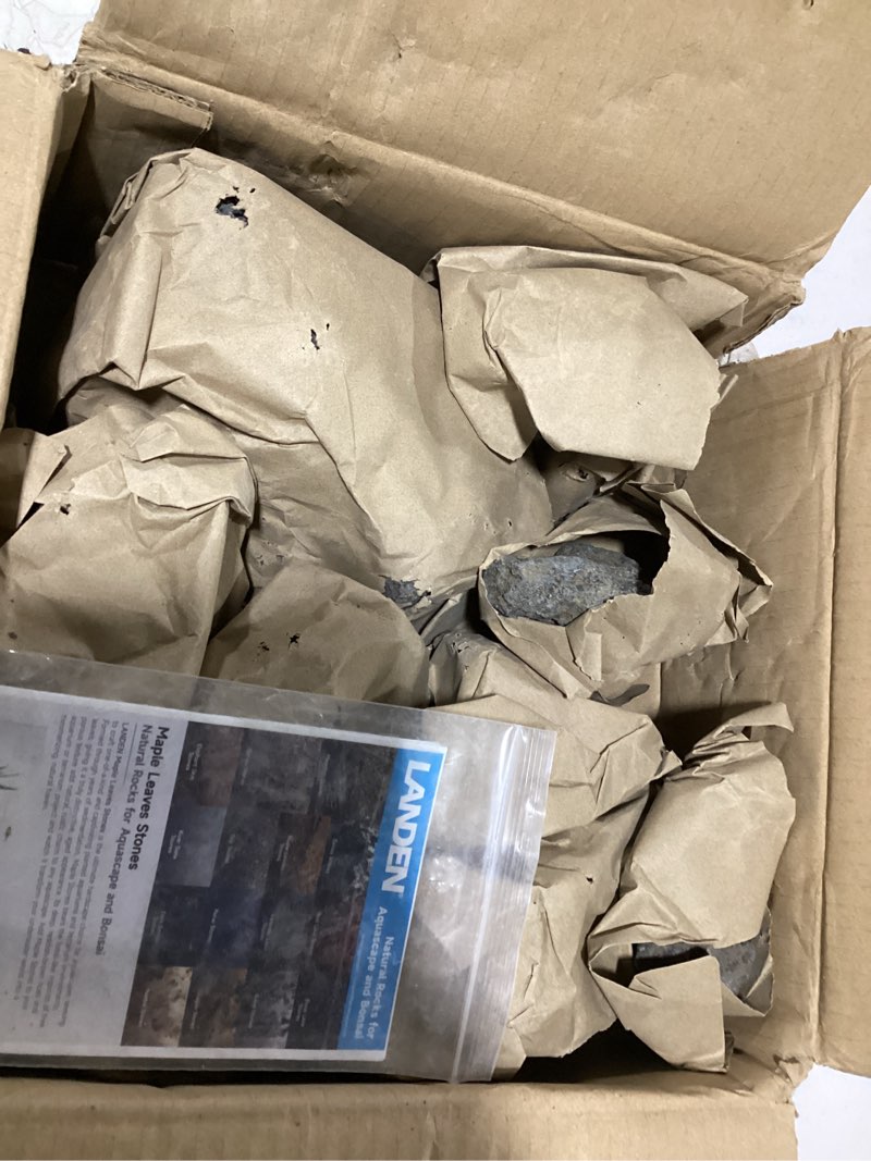 Condition photo showing Good Condition for LANDEN Black Icelandic Lava Stone Natural Rocks (18lbs, 3~11 inches,11pcs) for Aquariums, Paludariums, Terrariums, Caves and Rocky Peaks, Mountainous Desert Landscapes 13 Black Icelandic Lava Stone(3-9 inches,18lbs)