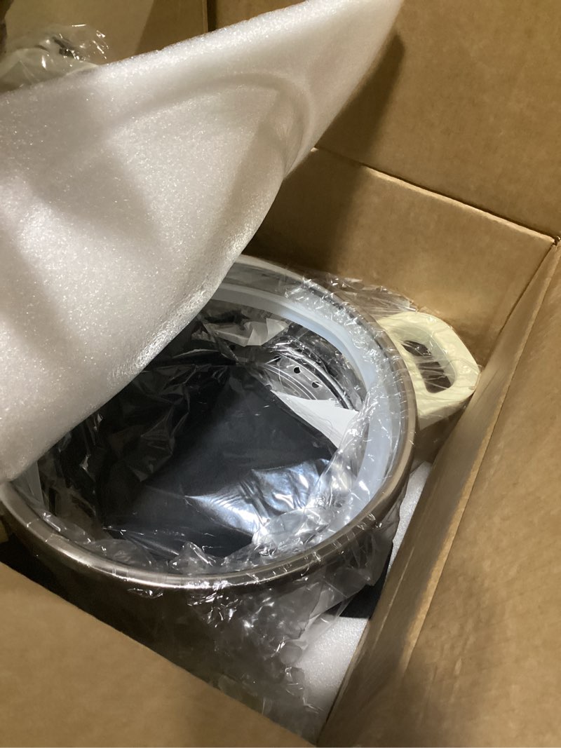 Condition photo showing New/Like New for 10 qt stainless steel pressure cooker, 10 pcs olla de presion set, cooking pressure cooker with 3 psl settings release valve & multiple protective devices, compatible with induction and gas stovetops 9.5 quarts