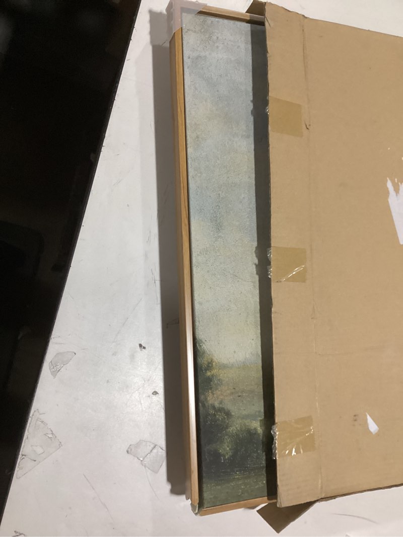 Condition photo showing Good Condition for InSimSea 2 Pcs Framed Wall Art Vintage Landscape Decor, Vastness Valley Scene Painting Above Bed Wall Decor, Canvas Prints, Living Room Bedroom Retro Country Decorations, 16"x24", set of 2