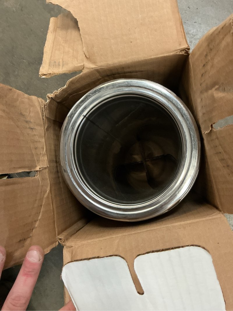 Condition photo showing As Is for supervent 6.0-in dia x 24.0-in l insulated double wall stainless steel chimney pipe