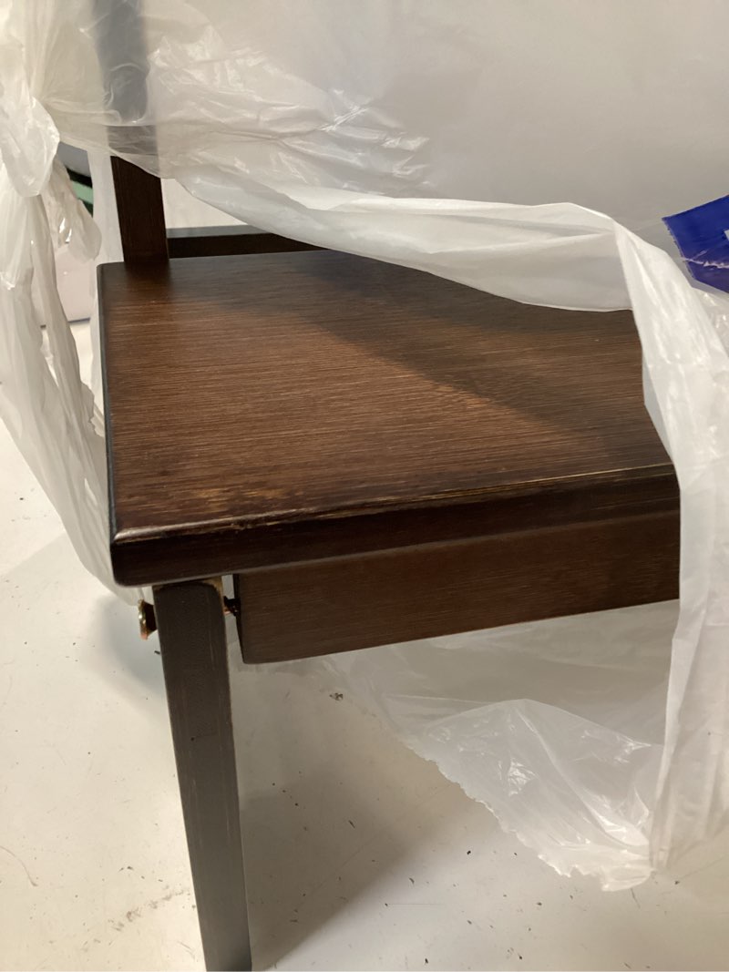 Condition photo showing Good Condition for strongtek bamboo two step stool for adults and kids, bed stepstool with anti-slip bottom, heavy duty for kitchen, bathroom, bedside step stool, wooden step stairs 350 lbs capacity (dark chocolate)