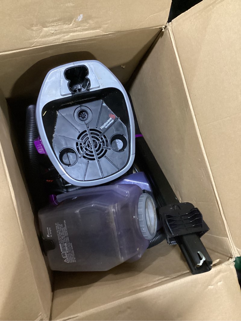 Condition photo showing As Is for bissell proheat 2x revolution pet pro plus, 3588f, upright deep cleaner, 30-minute dry time, dual dirt lifter powerbrush, hose & tool attachment, pet upholstery and tough stain tool included proheat revolution pet pro plus