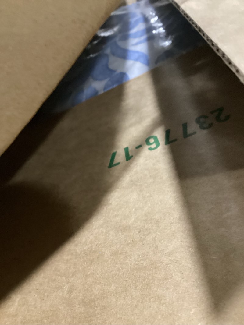 Condition photo showing As Is for laura ashley home - throw pillow with envelope closure, elegant home decor for bed or sofa (mila blue, 18" x 18") mila blue 18 x 18-inch