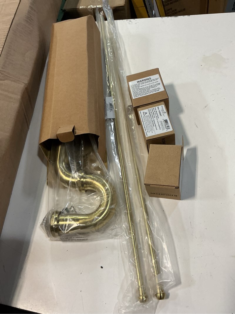 Condition photo showing As Is for kingston brass cc53307lkb30 trimscape traditional plumbing sink trim kit with p-trap in brushed brass