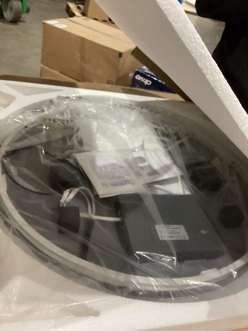 Condition photo showing Good Condition for S·BAGNO 24’’ Round Led Bathroom Mirror with Lights, Backlit and Front Lighted, Anti-Fog Wall-Mounted Vanity Mirror 3000K/4000K/6500K, Dimmable Inside Bluetooth Speaker Smart Mirror 24’’ 24"L x 24"W