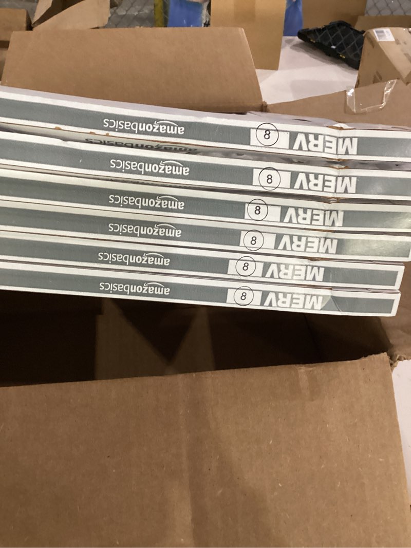 Condition photo showing Good Condition for amazon basics 16x20x1 air filter 6-pack, merv 8 ac furnace filters, allergy control, removes dust, lint and pollen, electrostatic (actual size: 15.75" x 19.75" x 0.75")