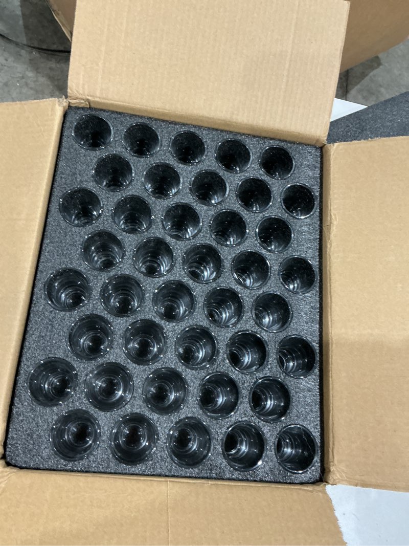 Condition photo showing Good Condition for 100-pack 1.5oz heavy shot glasses bulk,glass shot glasses set,clear shooter cups for tequila,vodka,whiskey,limoncello,bar,wedding and party 100pcs 1.5oz shot glass