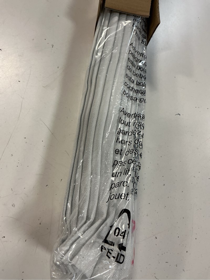 Condition photo showing Good Condition for no drill cordless roman shades for windows, 34" w × 64" h - 100% blackout - linen - mist white 100% blackout - linen - white 34" w × 64" h