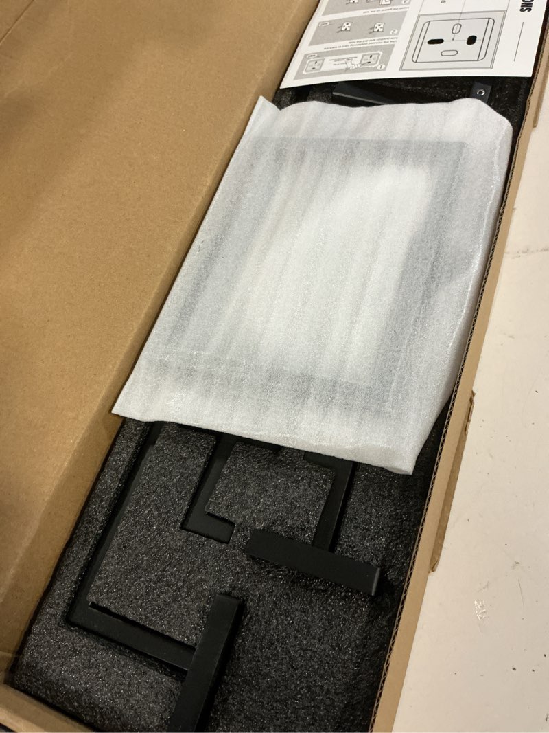 Condition photo showing Good Condition for tqkag matte black bathroom hardware accessories set 5 pieces, double post pivoting toilet paper holder set stainless steel square bathroom towel bar holder set wall mounted matte black 5-pieces set