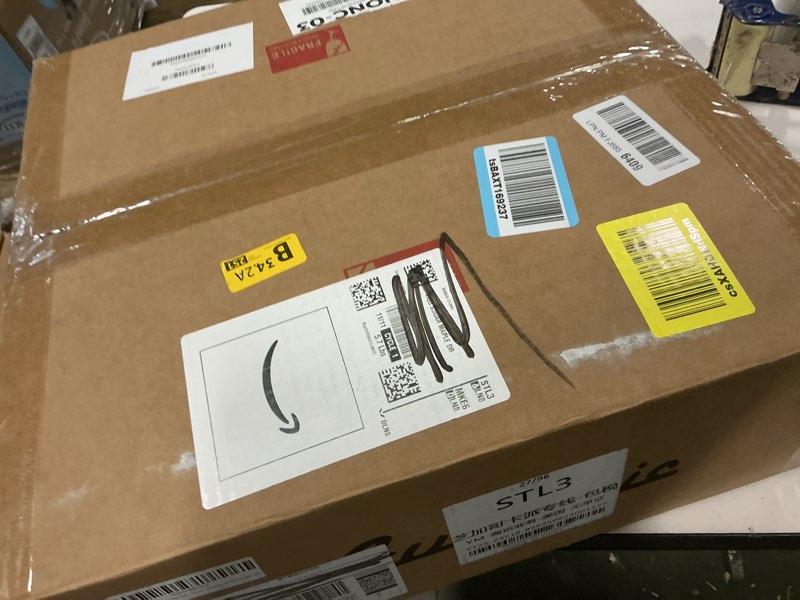 Condition photo showing New/Like New for Audickic Gold Semi Flush Mount Ceiling Lights, 4-Light 18" Ceiling Light Fixtures with Fabric Shade 