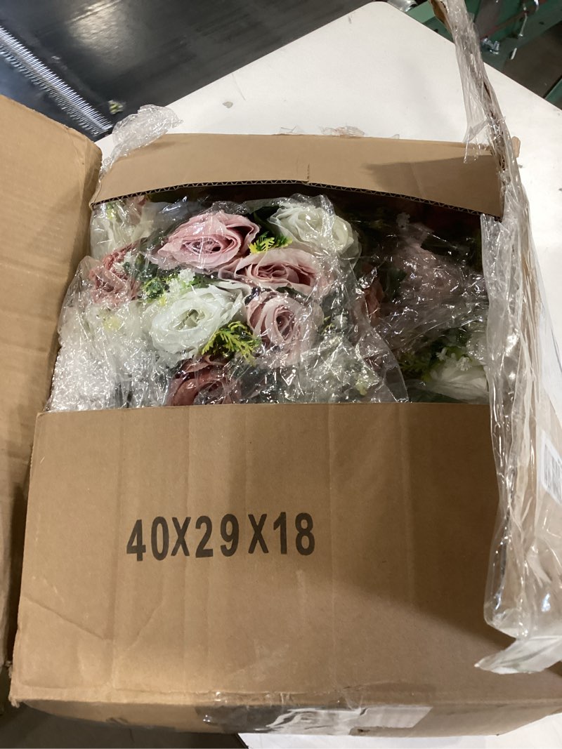 Condition photo showing Good Condition for NUPTIO Flower Balls for Wedding Centerpieces - 10 Pcs 9.5 inch Diameter Fake Flower Ball Arrangement Bouquet Party Centerpieces for Tables - Dusty Rose Bouquet Centerpiece Flowers for Wedding Table 10 Pcs Dusty Rose & White