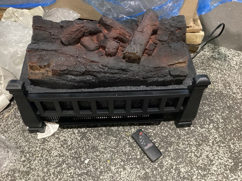 Condition photo showing As Is for duraflame infrared pine log insert heater