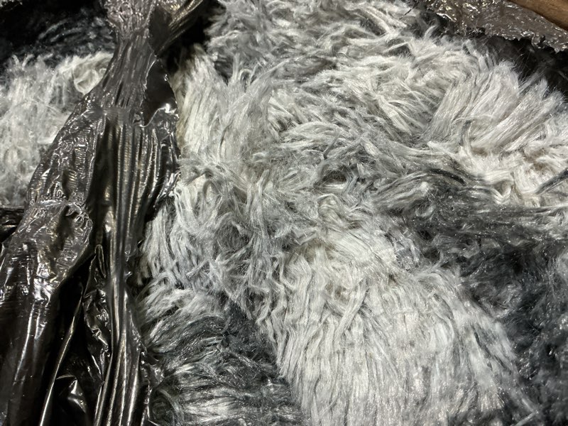 Condition photo showing As Is for Thick Area Rug Dark Grey Fluffy Shag 6x9 for Bedroom Living Room Ultra Soft Plush Fuzzy Washable Thickened Non-Slip Carpet, Comfy Shaggy Furry Rug for Kids Baby Nursery Dorm, Tie-Dye Gray A-tie-dye Dark Grey-thick 6' x 9' (Rectangular)