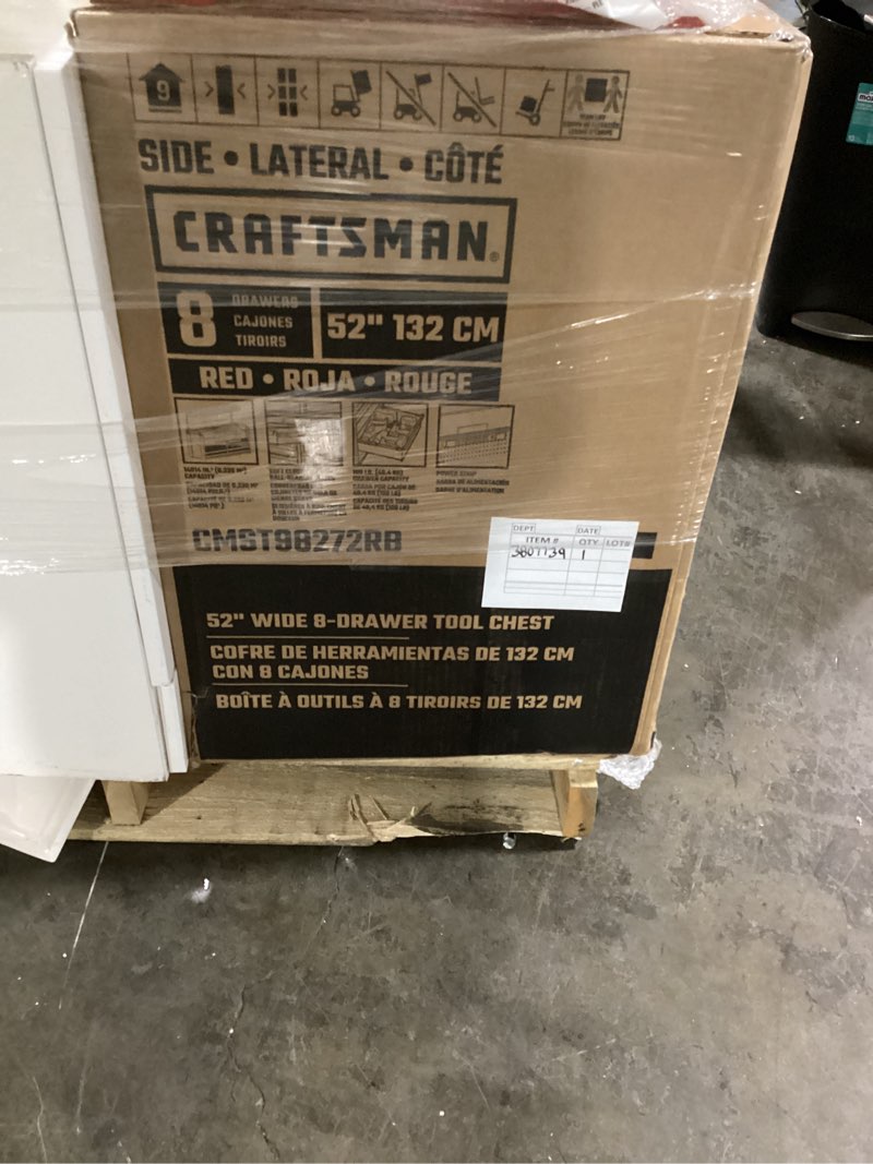 Condition photo showing Good Condition for CRAFTSMAN 2000 Series 51.72-in W x 24.7-in H x 16.32-in D 8 -Drawer Steel Tool Chest ( Red and