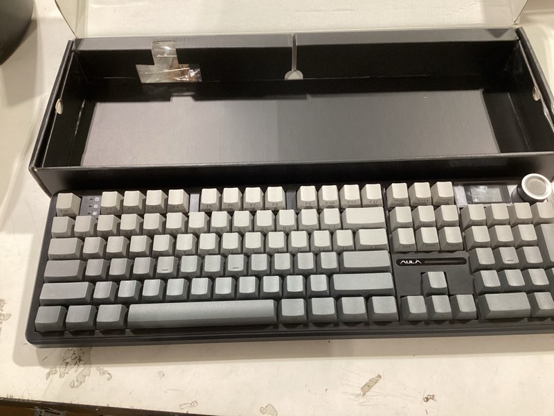Condition photo showing New/Like New for aula f108 pro - wireless mechanical keyboard with screen & knob,full size keyboard with 8000mah battery,pre-lubed switches,side printed pbt keycaps,rgb backlit hot swappable custom gaming keyboards