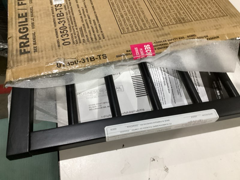 Condition photo showing New/Like New for Graco Storkcraft Toddler Safety Guardrail with Dowels (Driftwood) – GREENGUARD Gold Certified, Converts Compatible Storkcraft Crib to Toddler Bed, Each Toddler Guardrail Sold Individually Dowels Driftwood