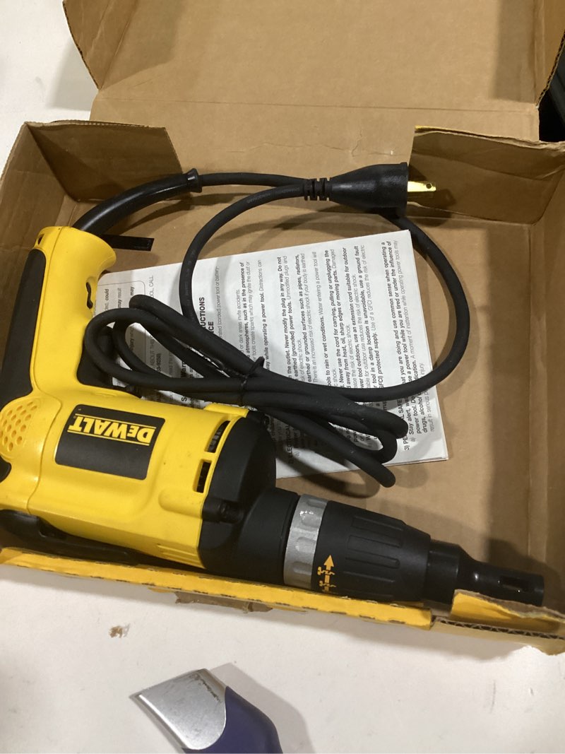 Condition photo showing As Is for DEWALT Drywall Screw Gun, 6.0-Amp (DW255) Screwdriver Only