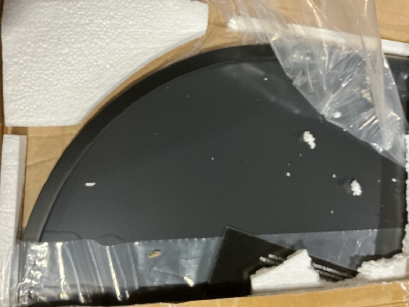 Condition photo showing Good Condition for dumos arched full length mirror with stand 64"x21" floor standing aluminum frame for bedroom body hanging leaning modern simple home decor shatter-proorf nano glass wall living room cloakroom black black-arched 64"l x 21"w