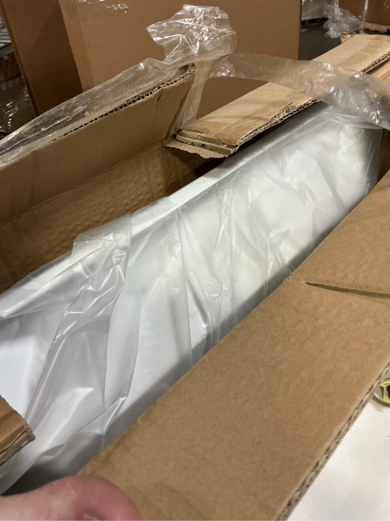 Condition photo showing As Is for T-Bar Drop Ceiling Grille - Flat Plate Plaque Diffuser - 24" x 24" - 10" Collar 10" Collar White