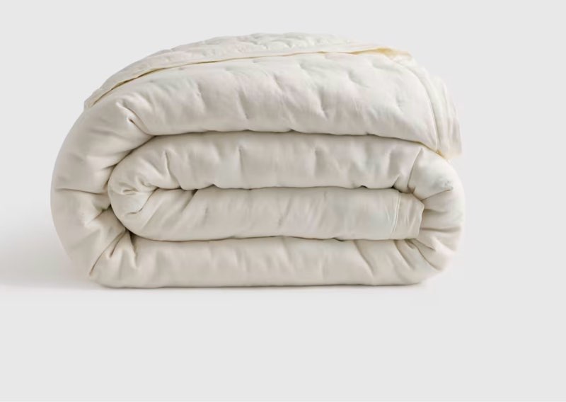 quince european linen dream quilt queen ivory 