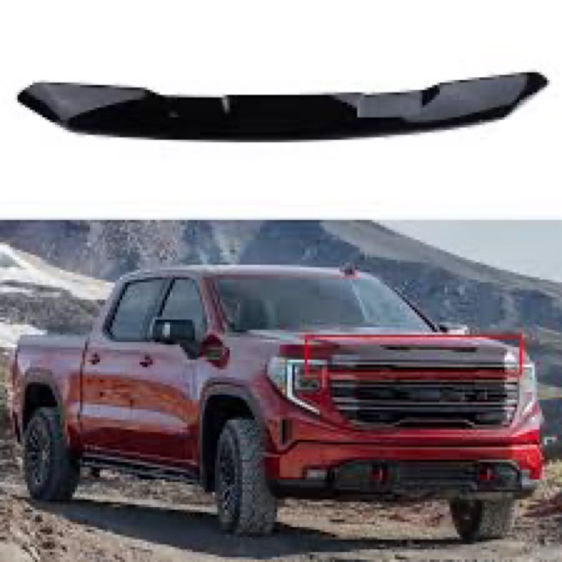 Front Top Grille Covers Compatible with GMC Sierra 1500 2024 2023 2022 Front Bumper Hood Molding Gri