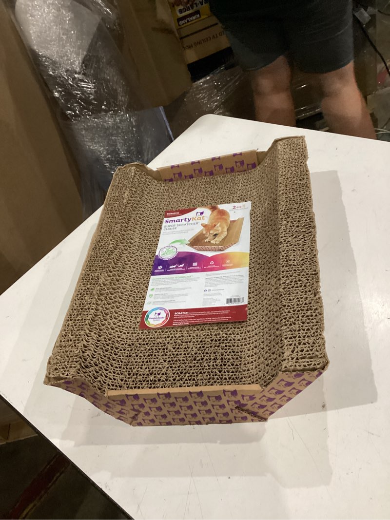 Condition photo showing Good Condition for smartykat super scratcher chaise corrugate cat scratcher and lounge, cradling chaise shape for scratching & comfort one size super scratcher chaise
