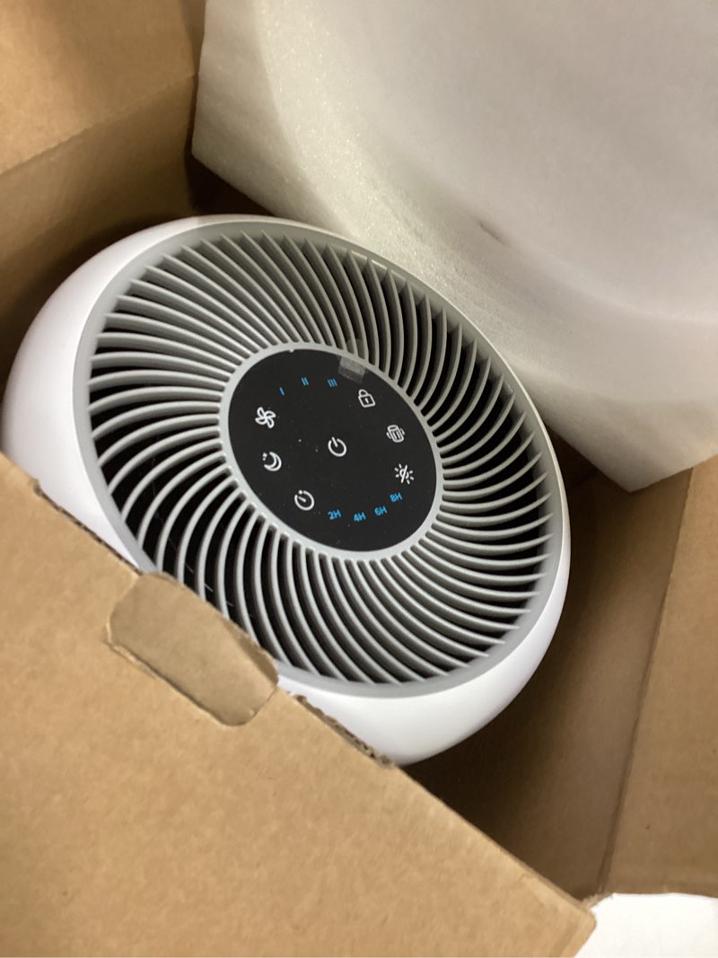 Condition photo showing Good Condition for levoit air purifier for home allergies pet hair in bedroom, covers up to 1073 ft² by 56w high torque motor, aham verifide, 3-in-1 filter with hepa sleep mode, remove dust smoke odor, core300-p, white