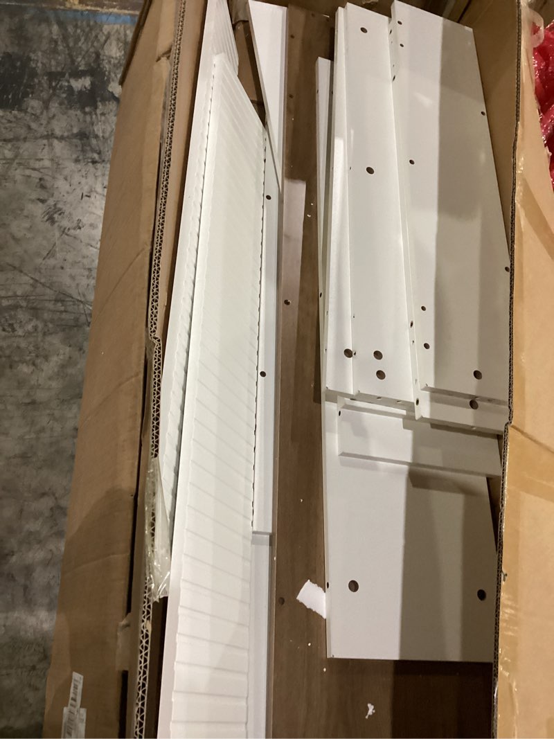 Condition photo showing As Is for 2 tier modern console table, 55'' entryway table with storage