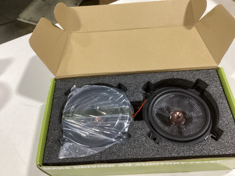 Condition photo showing Good Condition for Upgrade 5.25" Car Speakers 300W Peak Power - High-Performance Carbon Fiber Cone Woofers, Bullet Head Design for Clear Bass & Stereo Sound - Suitable for Cars, Trucks, SUV, Home Theater, DIY(2-Pack) Black ZDT 5.25 In