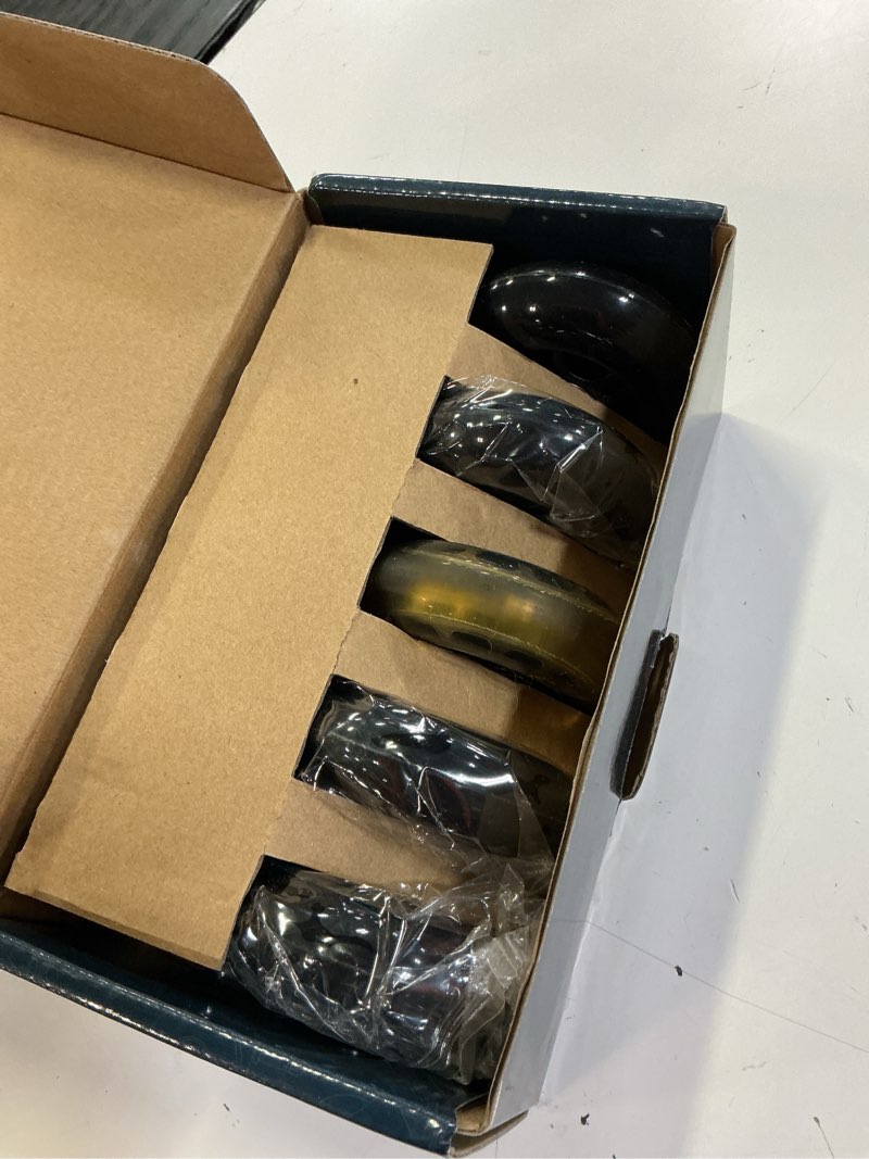 Condition photo showing Good Condition for lifelong original office chair wheels (as seen on cnn) replacement rubber chair casters for hardwood floors and carpet, set of 5, heavy duty casters for chairs to replace office chair mats - fits 98% clear 3 inch