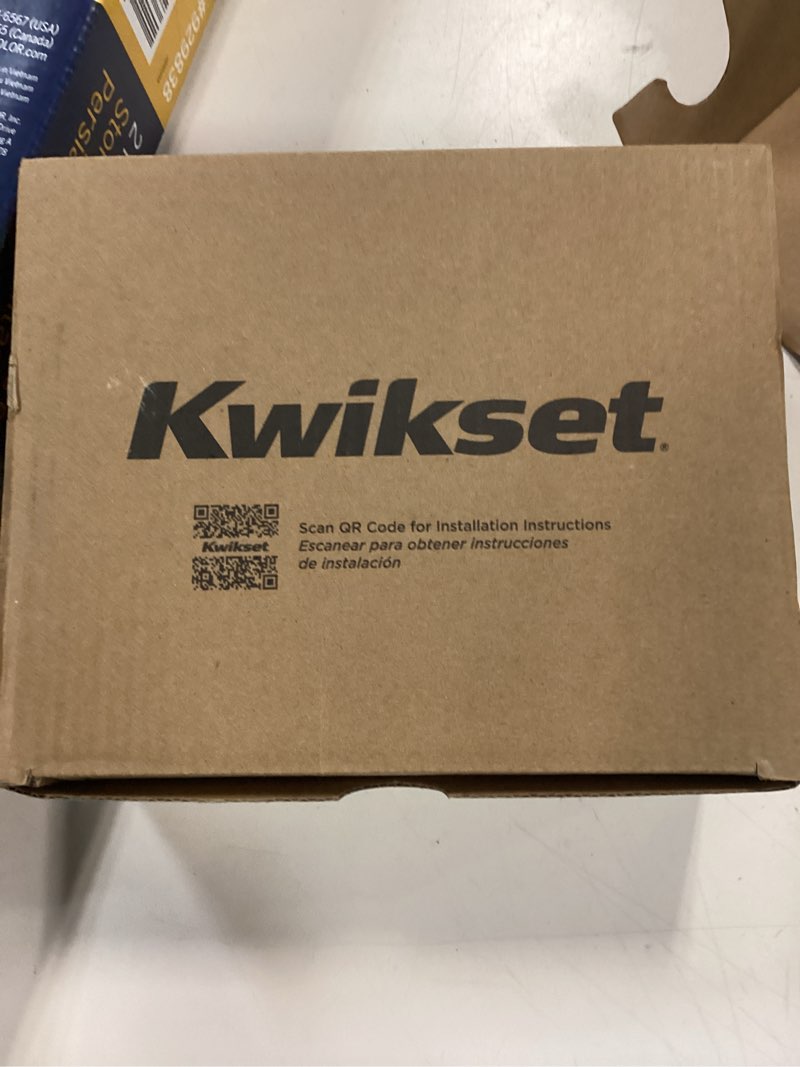 Condition photo showing As Is for Kwikset Casey Interior Passage Door Handle, Lever For Closet and Hallway Doors, Reversible Non-Locki