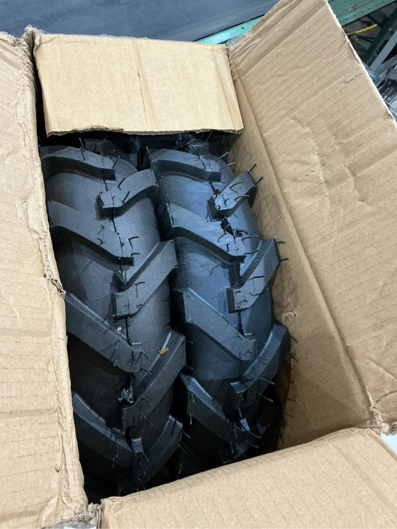 Condition photo showing Good Condition for 2 pcs 4.80/4.00-8 tiller tires tubeless, 4.80x4.00-8" turf lawn garden tires for tractor tillers golf cart most garden lawn mower tires
