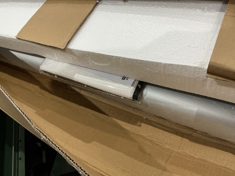 Condition photo showing New/Like New for flag pole for outside house 10 gauge 120 mph, heavy duty flag pole kit light solar powered, flagpole kit 3mm thick for outside house in ground use, 25ft silver with one 3x5 ft flag 25 ft silver