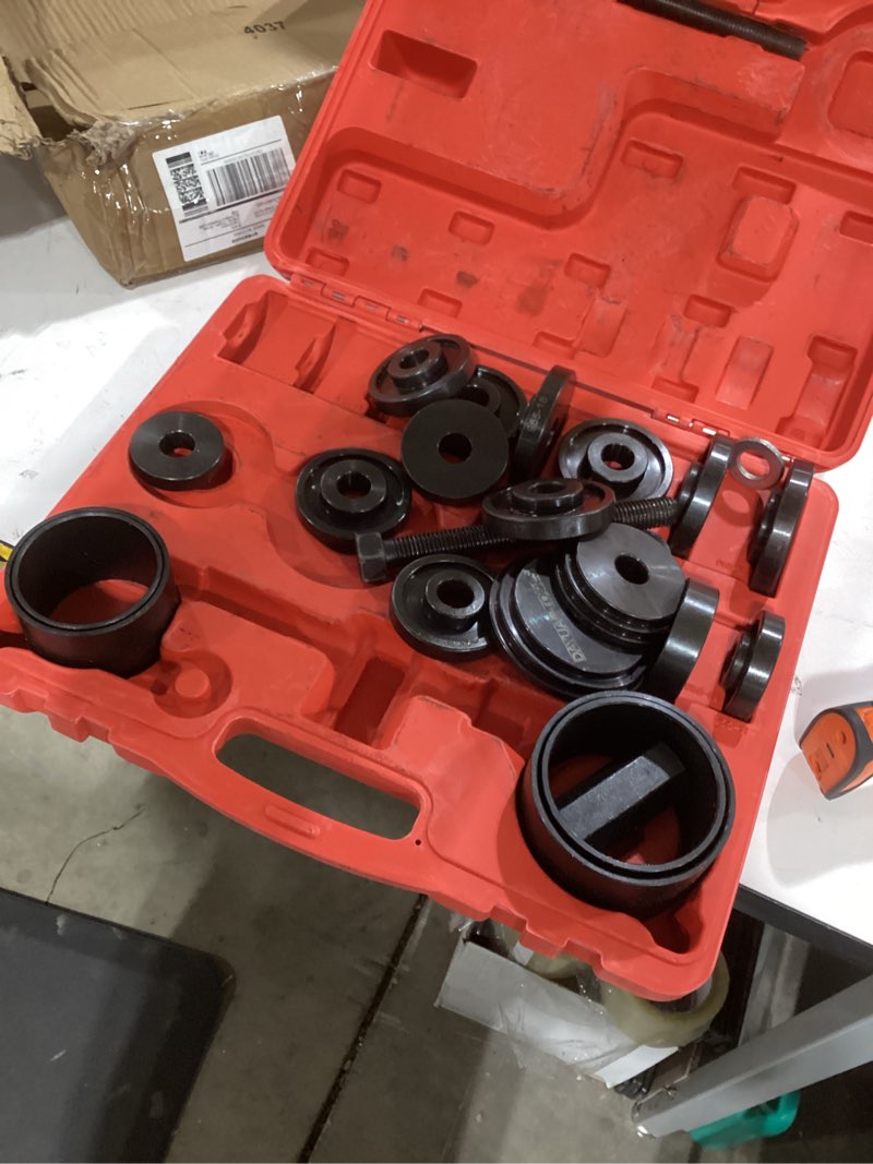 Condition photo showing As Is for 24pcs FWD Front Wheel Drive Bearing Removal Tool, Wheel Bearing Press Kit Bearing Adapters Bearing Installer Tool