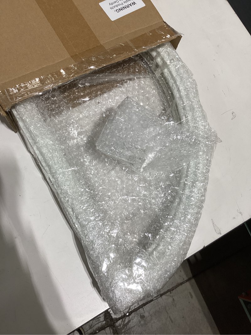Condition photo showing Good Condition for 1 pcs 22 x 10 inch entry door frame half round top exterior door only replacement kit for 1" glass (glass not included), 1 lite exterior front doors window frame replacement (round top) 22 x 10 inch round top 1